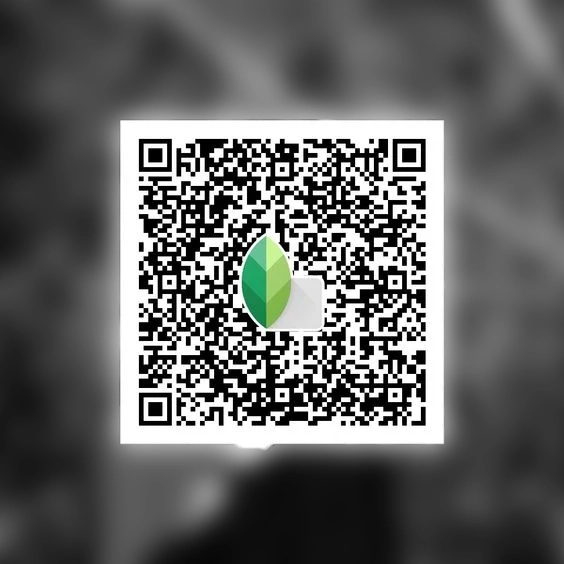 Black blur background snapseed qr code