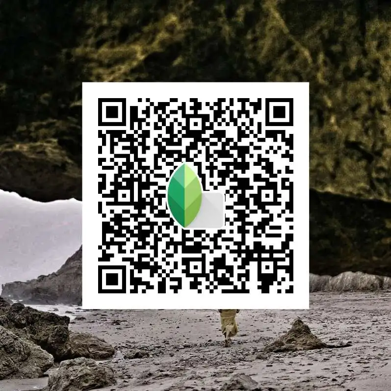 snapseed background qr code