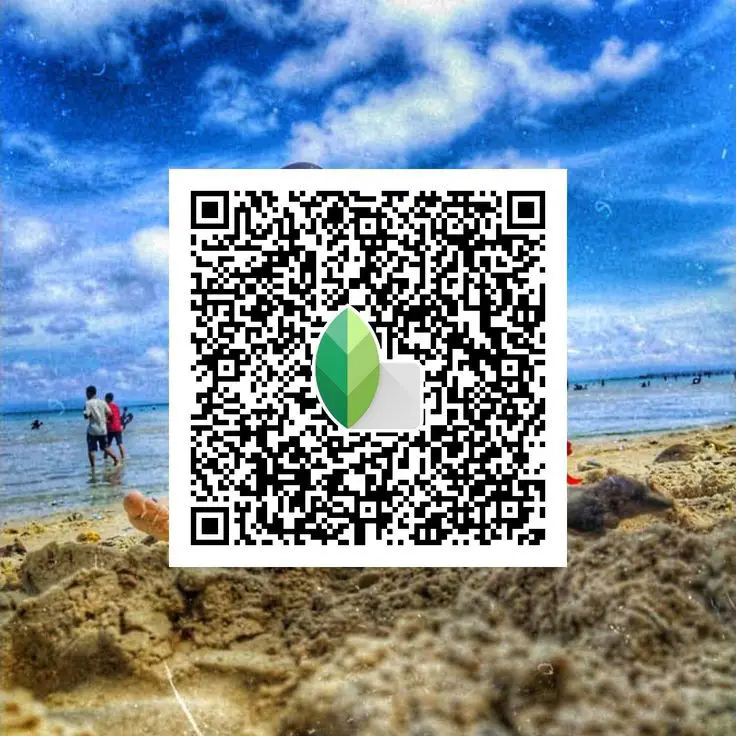 snapseed qr beach background
